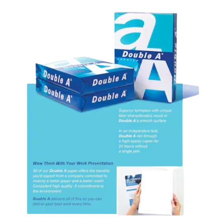Double A Premium A4 Printing Paper White 80GSM 500 PCS x5