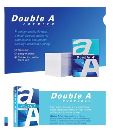 Double A Premium A4 Printing Paper White 80GSM 500 PCS x5