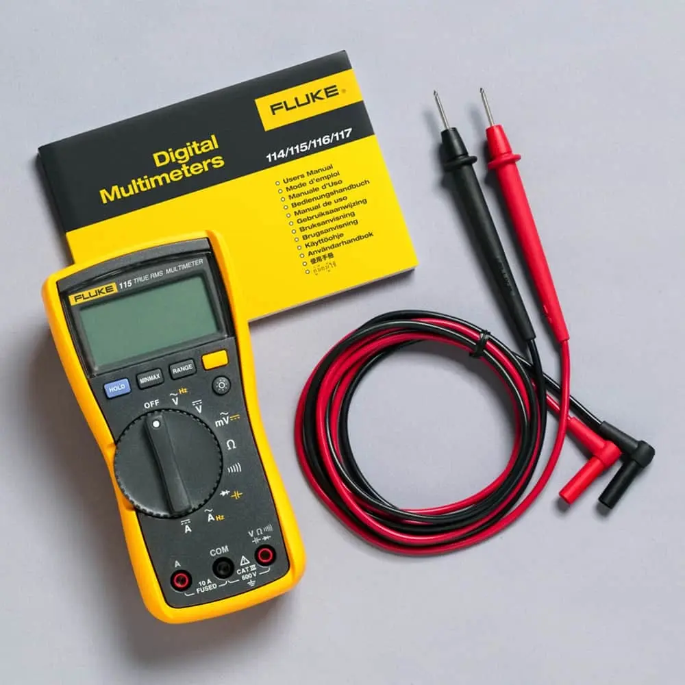 Fluke 115 True RMS Digital Multimeter, CAT III 600V, 10A