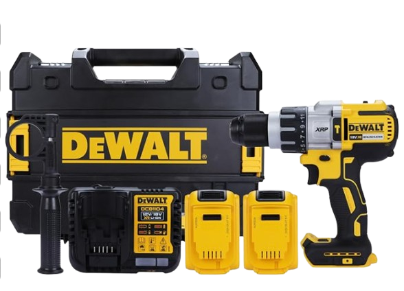 DEWALT DCD996P2 18V XR Brushless Hammer Drill – 2×5.0Ah Batteries