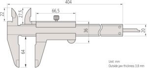 Mitutoyo 530-119: Vernier Caliper, 0-300mm / 0-12inch Image