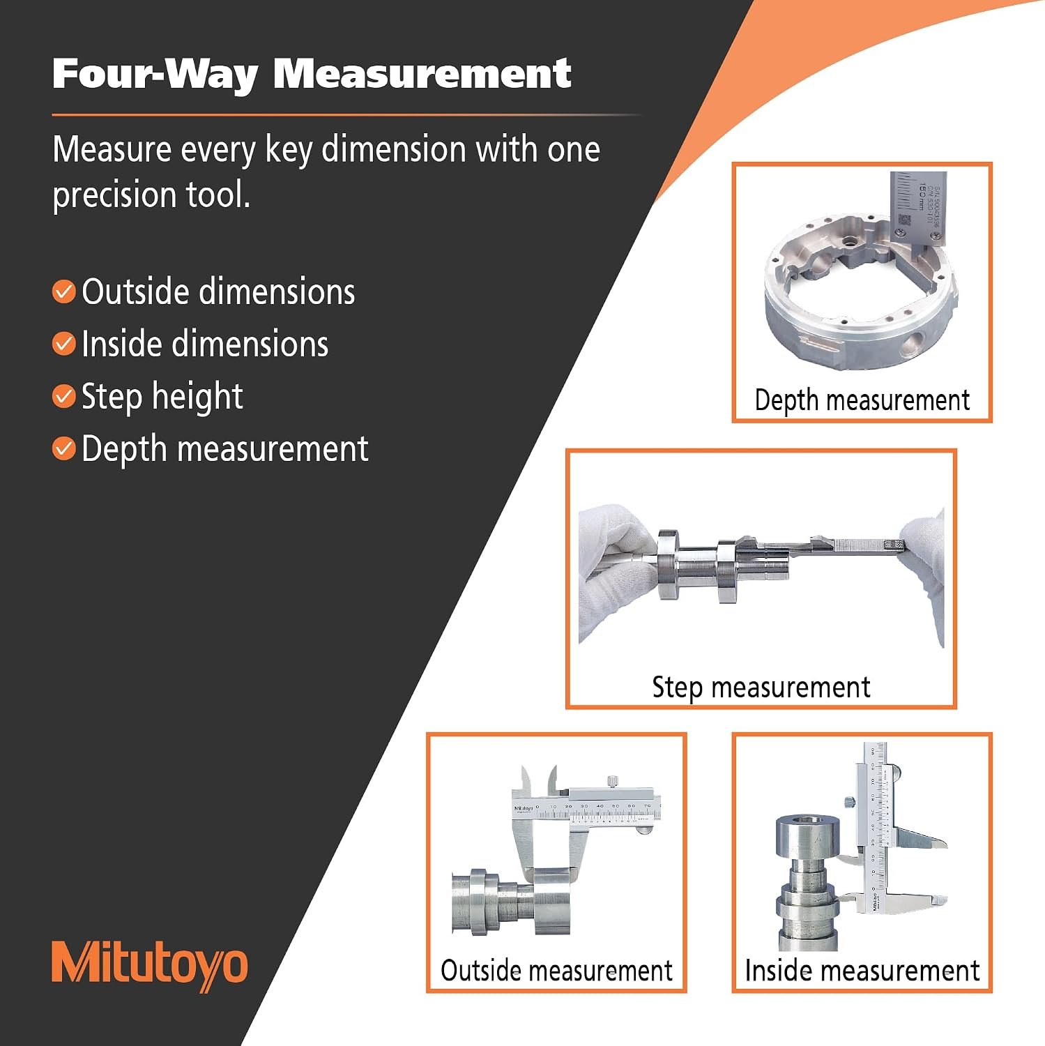 Mitutoyo 530-119: Vernier Caliper, 0-300mm / 0-12inch