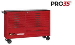 Teng Tools 64″ PRO35™ roller cabinet 15 drawers red Image