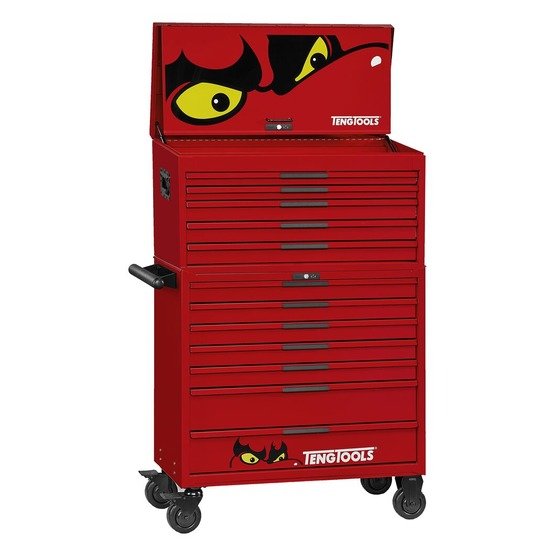Teng Tools 37″ PRO35™ Stack Tool Storage, 12 Drawers, Red