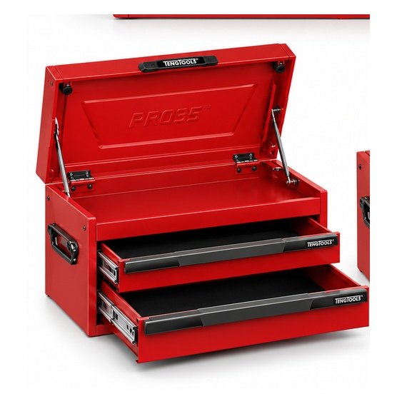 TengTools TST11R2 11″ PRO35™ Tool Chest – 2 Drawers, Red