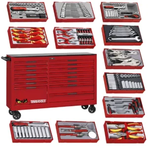 Teng Tools 64″ PRO35™ roller cabinet 15 drawers red Image