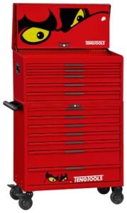 Teng Tools 37″ PRO35™ Stack Tool Storage, 12 Drawers, Red Image
