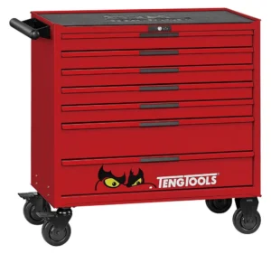 Teng Tools 37″ PRO35™ Roller Cabinet, 7 Drawers, Red Image