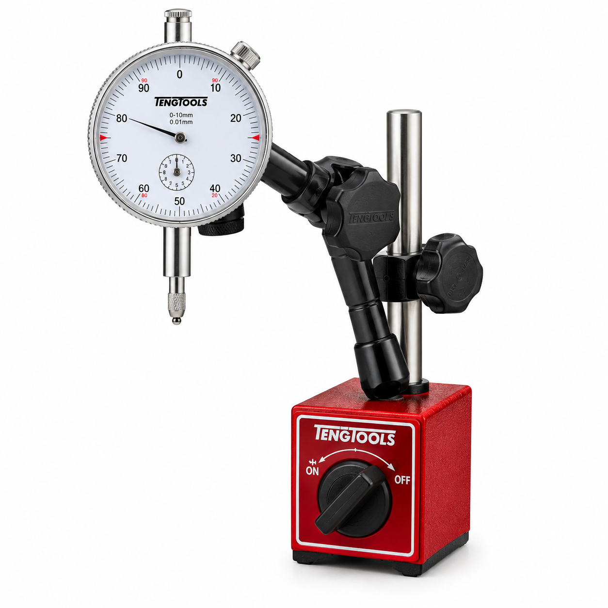 Teng Tools Dial Gauge with Magnetic Stand 0 – 10 mm