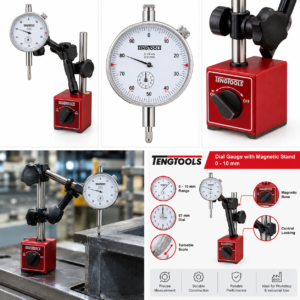 Teng Tools Dial Gauge with Magnetic Stand 0 – 10 mm Image
